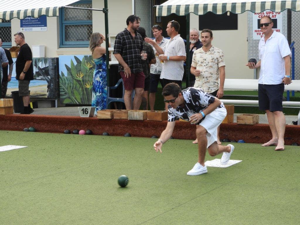 Bucks Party Playing Lawn Bowls