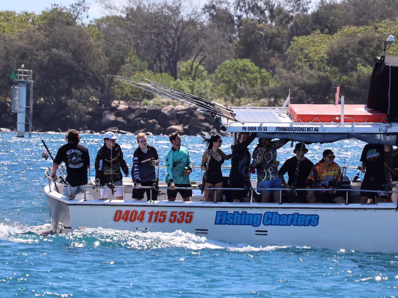Fishing Charter Gold Coast Bucks group fishing with girl
