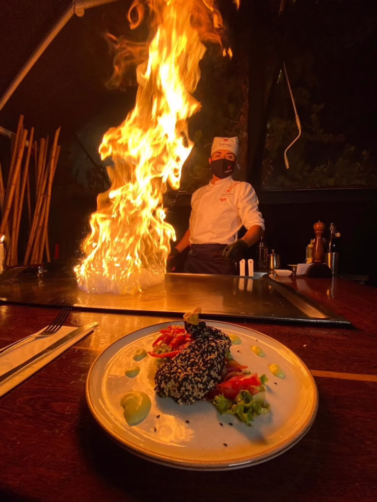 Dish flame